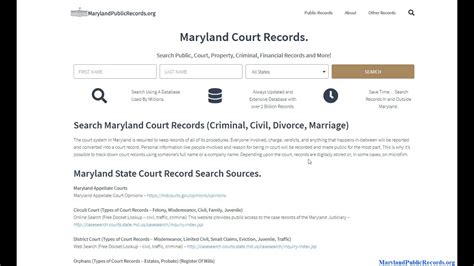 Maryland court record. Things To Know About Maryland court record. 